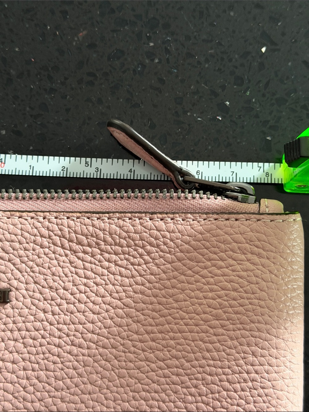 COACH Pebbled Leather Wristlet in Blush Pink - Picture 4 of 6